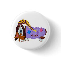 Basset Hound in PJs with teddy bear