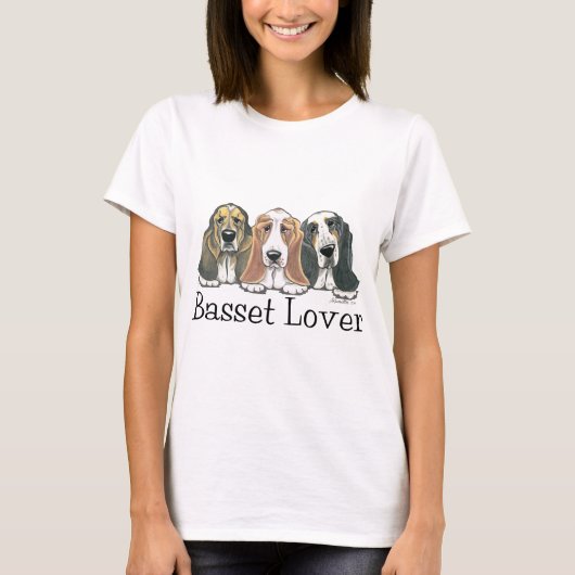 Basset Hound Loverの署名 Tシャツ (正面)