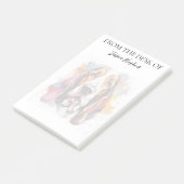 Basset Hound Lover Monogrammed Dog ポストイット (アングル)