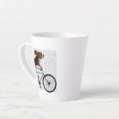 Basset Hound on Bicycle カフェラテマグ (左アングル)