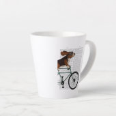 Basset Hound on Bicycle カフェラテマグ (右アングル)