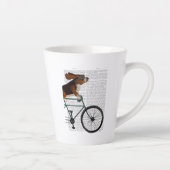Basset Hound on Bicycle カフェラテマグ (右)