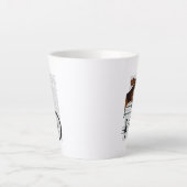 Basset Hound on Bicycle カフェラテマグ (正面)