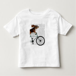 Basset Hound on Bicycle トドラーTシャツ