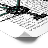 Basset Hound on Bicycle ポスター (角)