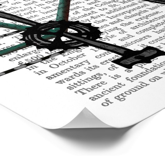 Basset Hound on Bicycle ポスター (角)