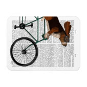 Basset Hound on Bicycle マグネット (横)