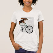 Basset Hound on Bicycle Tシャツ (正面)