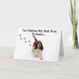Basset Hound & "Paw Prints"付き"Just Causes"カード カード