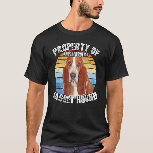 Basset Hound Retro Property Of Tシャツ (正面)