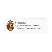 Basset Hound Return Address Labels ラベル (正面)