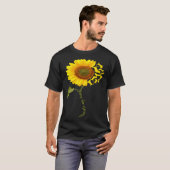 Basset Hound Sunflower Tシャツ (正面フル)