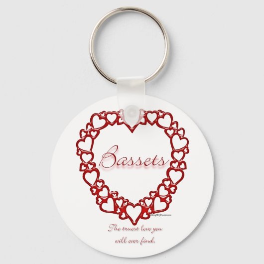 Basset Hound True Love – キーチェーン (正面)