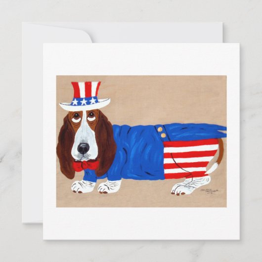 Basset Hound Uncle Sam シーズンカード (正面)