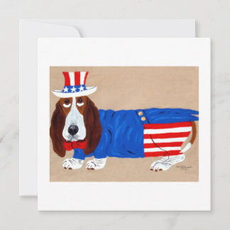 Basset Hound Uncle Sam 案内状
