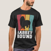Basset Hound Vintage  1 Tシャツ (正面)