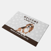 Basset Hound Watchdog ドアマット (アングル)