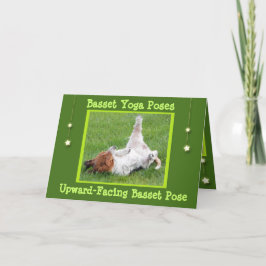 Basset Hound Yoga Poses付きおもしろいWell Cardを入手 カード