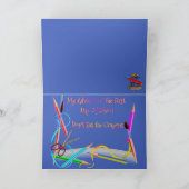 Basset onおもしろい新学期カード（Apple搭載） カード (内部)