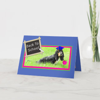 Basset onおもしろい新学期カード(Apple搭載) カード