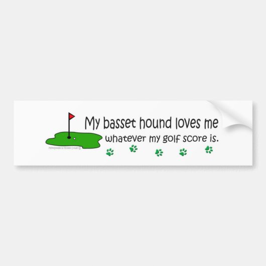 BassetHound バンパーステッカー (正面)