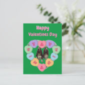 Bassets付きポストカードキャンディラブハート ポストカード (スタンド正面)