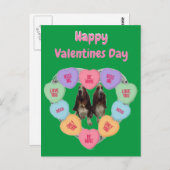 Bassets付きポストカードキャンディラブハート ポストカード (正面/裏面)