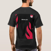 BASSICで名前を表示したB&Rカラー表示 Tシャツ (裏面)