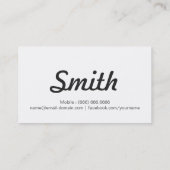 Bassist – 簡潔スタイリッシュなシンプル 名刺 (裏面)