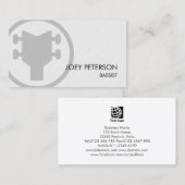 Bassist Bass Guitar Headstock Icon Music 名刺 (正面/裏面)