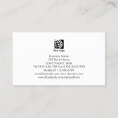 Bassist Bass Guitar Headstock Icon Music 名刺 (裏面)