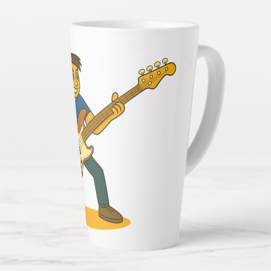 Bassist on Coffee cup カフェラテマグ (右アングル)