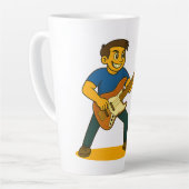 Bassist on Coffee cup カフェラテマグ (左アングル)