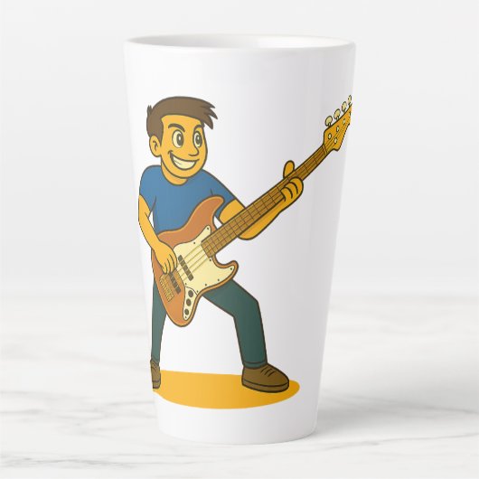 Bassist on Coffee cup カフェラテマグ (正面)