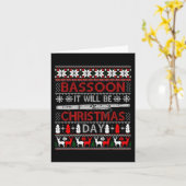 Bassoonそれはクリスマスデイギフト醜いクリスマスになる カード (黄色い花)