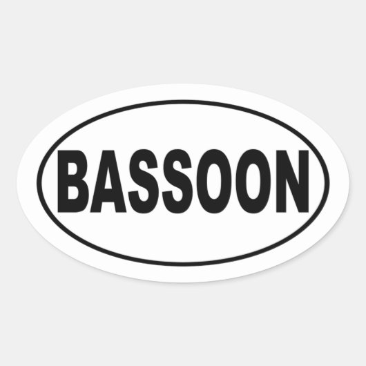 Bassoonバンパーステッカー 楕円形シール (正面)