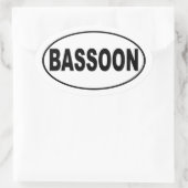 Bassoonバンパーステッカー 楕円形シール (バッグ)