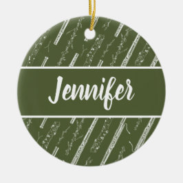 Bassoonプレイヤーミュージシャンギフトカスタムパーソナライズされた セラミックオーナメント