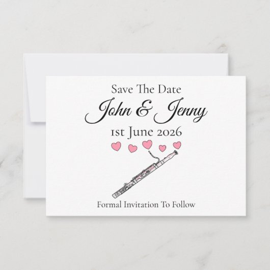 Bassoonミュージシャンウェディング日付を保存 (正面)