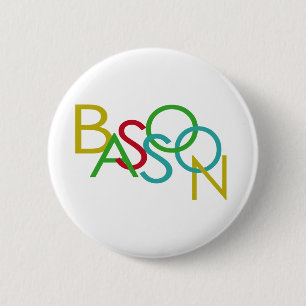 BASSOON文字 缶バッジ