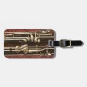 Bassoon鍵オンDark Redカスタマイズ可能 ラゲッジタグ (正面横)