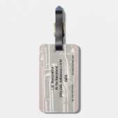 Bassoon鍵オンDark Redカスタマイズ可能 ラゲッジタグ (裏面縦)