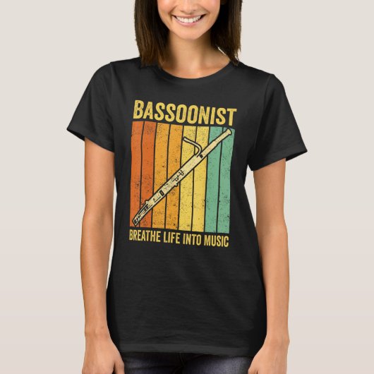 Bassoon Bassoonist Breathe Life Into Music Tシャツ (正面)