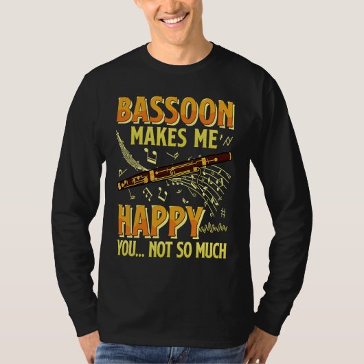 Bassoon Bassoonist Instrument Woodwind Player  2 Tシャツ (正面)