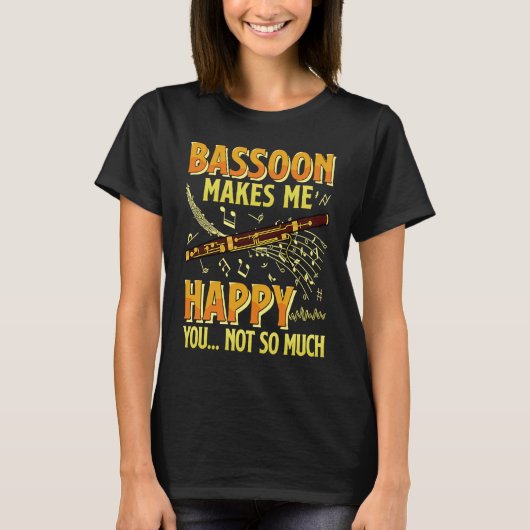 Bassoon Bassoonist Instrument Woodwind Player  2 Tシャツ (正面)
