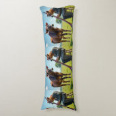 Bassoon Cow Duo Body Pillow – Whimsical Musical Il ボディピロー (正面縦)