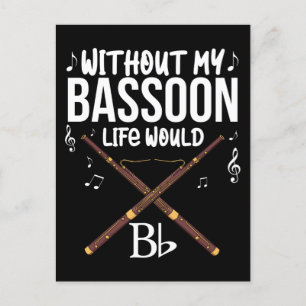 Bassoon Gift Men Band Player Jazz Music Bassoonist ポストカード