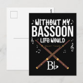 Bassoon Gift Men Band Player Jazz Music Bassoonist ポストカード (正面/裏面)