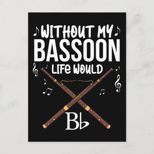Bassoon Gift Men Band Player Jazz Music Bassoonist ポストカード (正面)