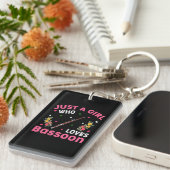 Bassoon Music Lover Just A Girl Love Baston キーホルダー (正面右)